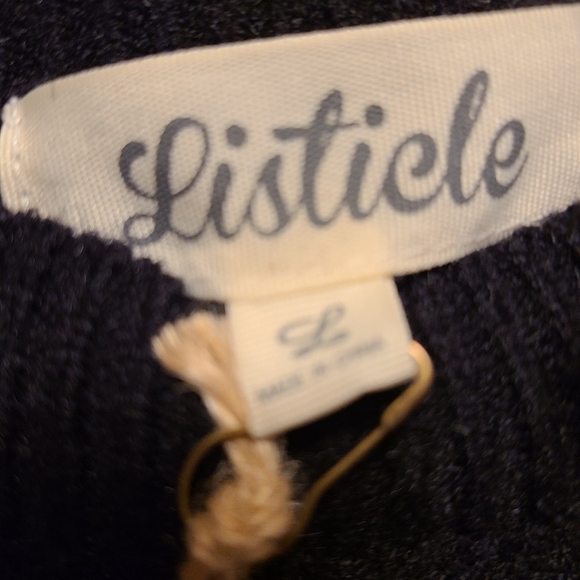 Listicle black sweater dress, size large, 36 inches top to bottom - Picture 5 of 5